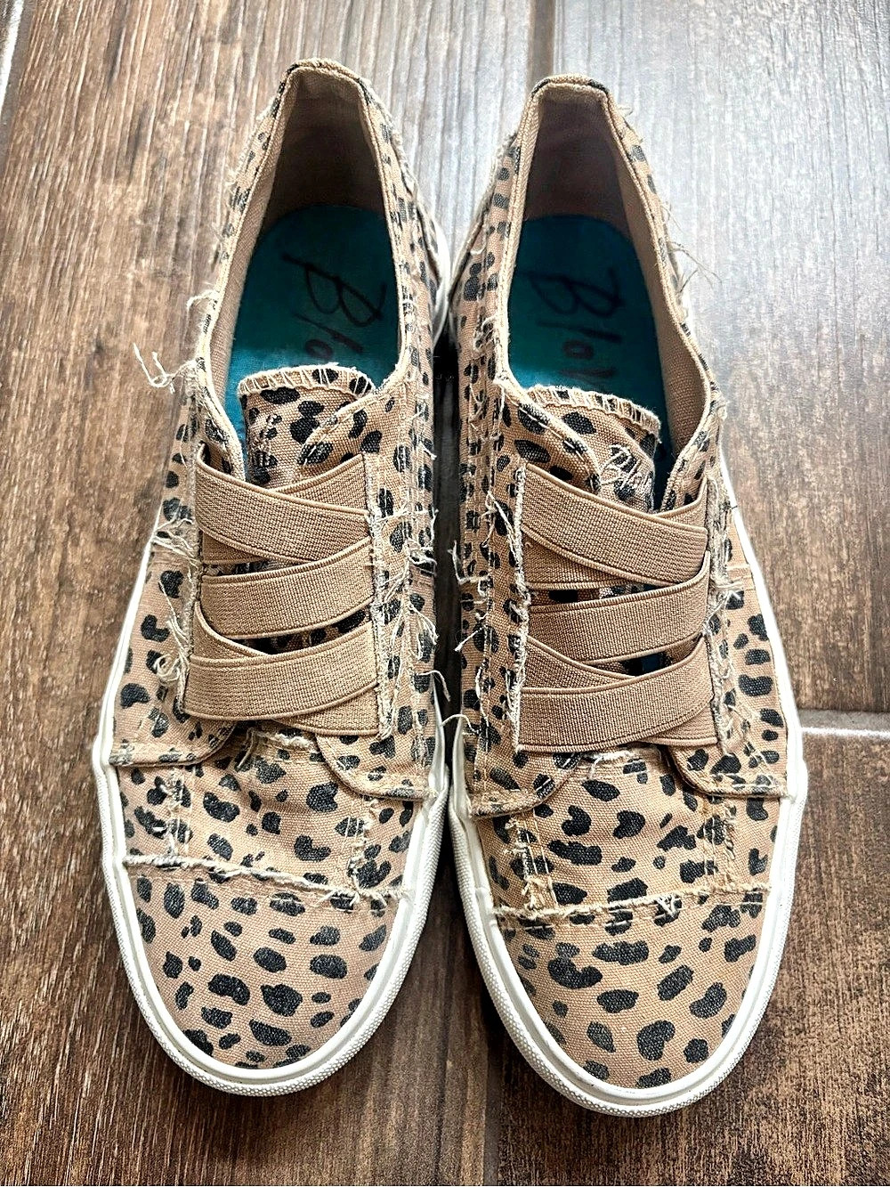 Blowfish Malibu Marley Leopard Canvas Slip On Sneakers - Size 8